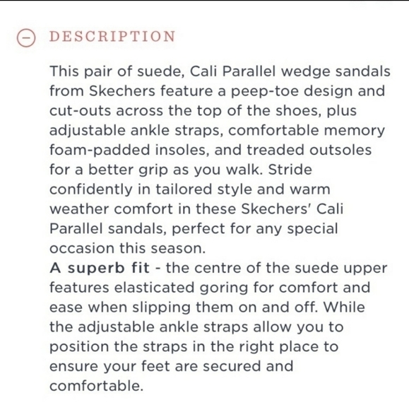 Skeckers Cali Parallel Memory Foam Wedge Sandals - Picture 15 of 15